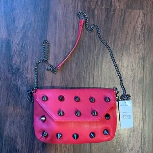 Steve Madden Red Spiked Crossbody/Handbag